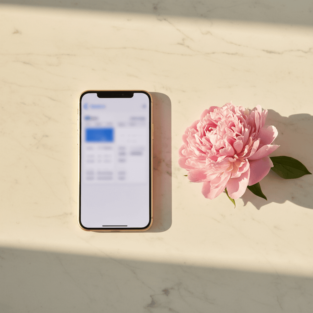 Smartphone displaying an online booking confirmation